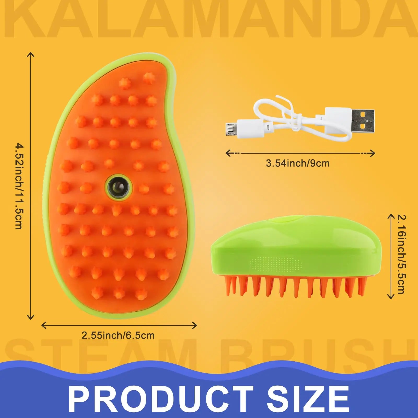 3-in-1 Electric Steamy Pet Grooming Brush – Hair Removal, Cleaning & Massage Comb for Cats & Dogs