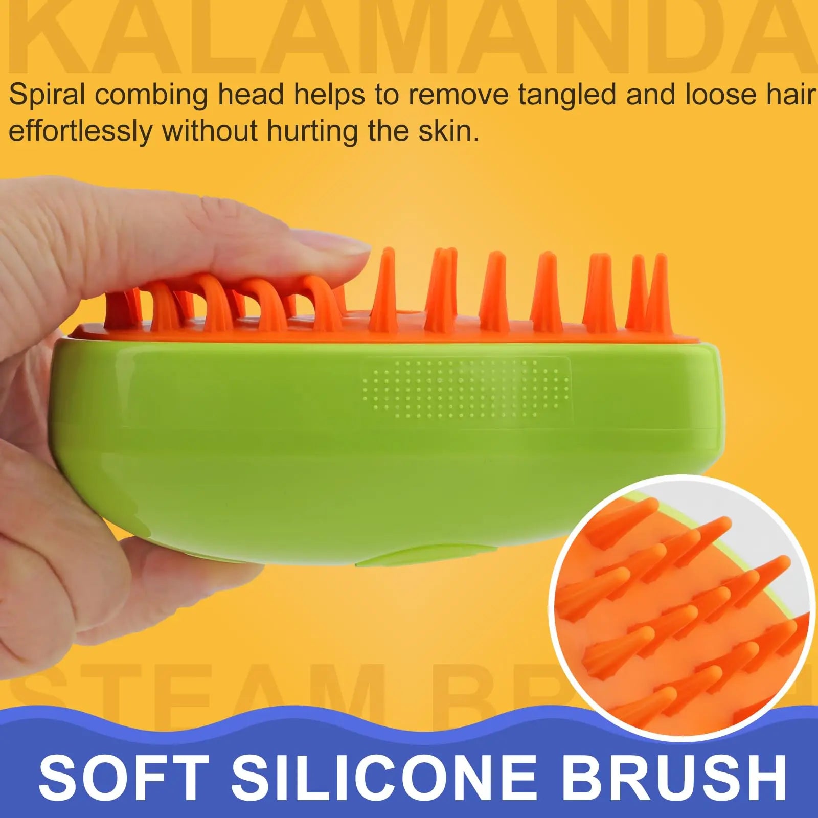3-in-1 Electric Steamy Pet Grooming Brush – Hair Removal, Cleaning & Massage Comb for Cats & Dogs